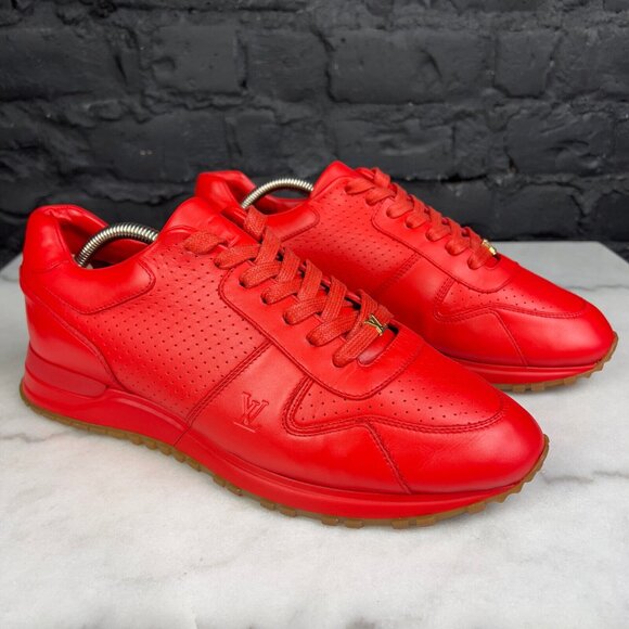 Louis Vuitton X Supreme Run Away Sneakers Red Leather 8 LV or 9 US or 42 EUR - Picture 2 of 16